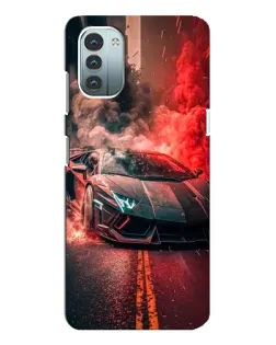 Чохол для Nokia G21 з картинкою «Lamborghini червоний дим»