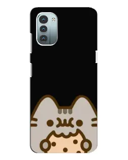 Чехол для Nokia G21 с картинкой «Пушин на черном»