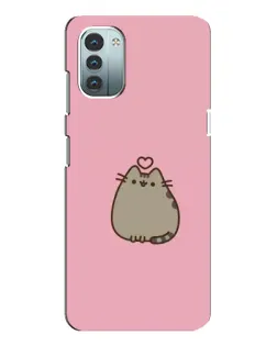 Чехол для Nokia G21 с картинкой «Pusheen сердце»