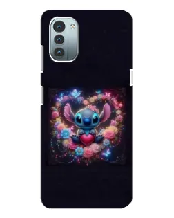 Чехол для Nokia G21 с картинкой «Stitch в цветах»