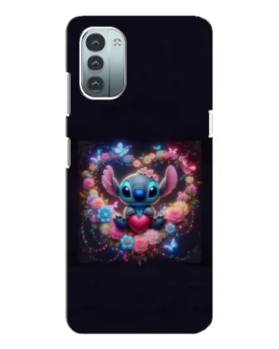 Чохол для Nokia G21 з картинкою «Stitch у квітах»