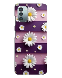 Чохол для Nokia G21 з картинкою «Ромашки на фіолетовому»