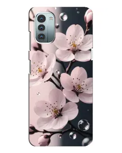 Чохол для Nokia G21 з картинкою «Ніжня сакура та краплі»