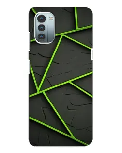 Чохол для Nokia G21 з картинкою «Зелені геометричні лінії»