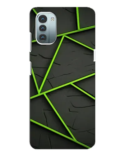 Чохол для Nokia G21 з картинкою «Зелені геометричні лінії»
