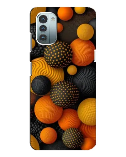 Чохол для Nokia G21 з картинкою «Об'ємні помаранчеві сфери»