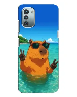 Чехол для Nokia G21 с картинкой «Морская капибара»