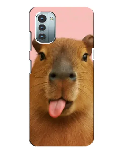 Чехол для Nokia G21 с картинкой «Капибара с языком»