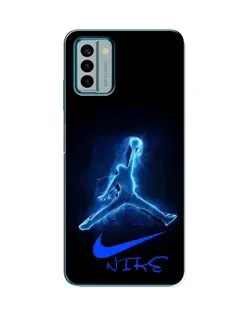 Чехол для Nokia G22 с картинкой «Jordan Neon Blue»