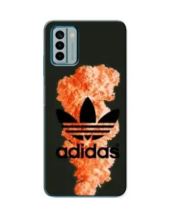 Чехол для Nokia G22 с картинкой «Оранжевый дым Adidas»