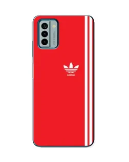 Чехол для Nokia G22 с картинкой «Красный минимализм Adidas»