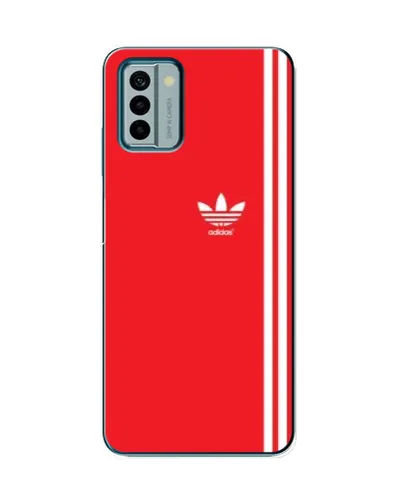 Чехол для Nokia G22 с картинкой «Красный минимализм Adidas»