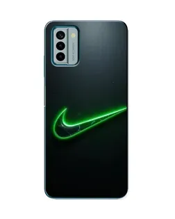 Чехол для Nokia G22 с картинкой «Неоновый контур Nike»