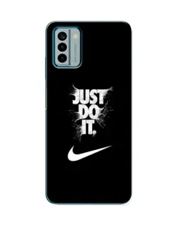Чехол для Nokia G22 с картинкой «Текстовый принт Nike»