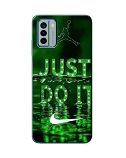 Чехол для Nokia G22 с картинкой «Зеленый неоновый Nike»