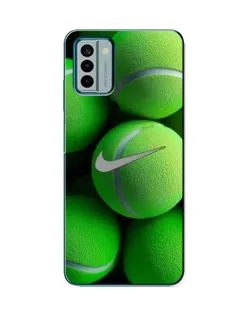 Чехол для Nokia G22 с картинкой «Теннисные мячи Найк»