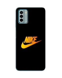Чехол для Nokia G22 с картинкой «Золотой логотип Nike»