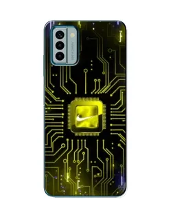 Чехол для Nokia G22 с картинкой «Nike — золотая искра»