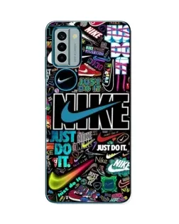 Чохол для Nokia G22 з картинкою «Яскравий колаж Nike»
