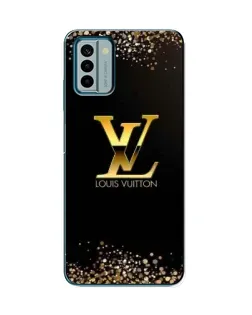 Чехол для Nokia G22 с картинкой «LV — золотые искры»