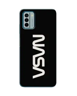 Чехол для Nokia G22 с картинкой «NASA — вертикальный логотип»