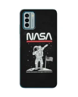 Чехол для Nokia G22 с картинкой «NASA — шагаем по Луне»