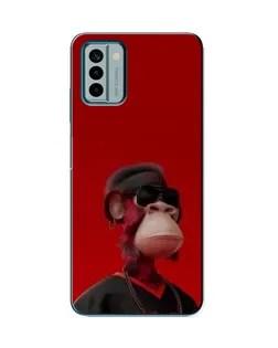 Чехол для Nokia G22 с картинкой «Bored Ape в красном»