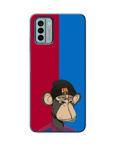 Чехол для Nokia G22 с картинкой «Bored Ape — фанат Барсы»
