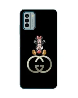 Чехол для Nokia G22 с картинкой «Минни Маус на лого»