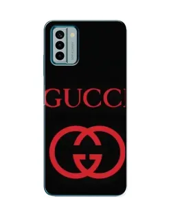 Чехол для Nokia G22 с картинкой «Gucci — красный логотип»