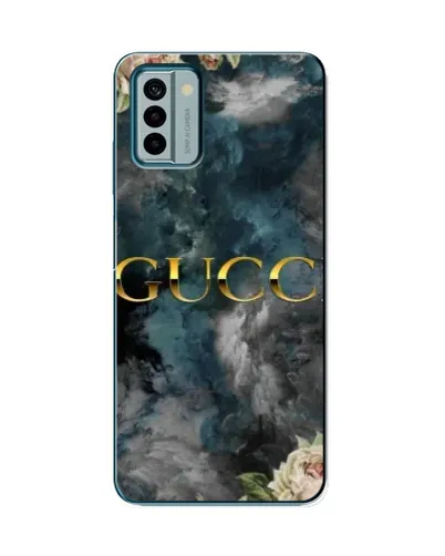 Чехол для Nokia G22 с картинкой «Абстрактные цветы Gucci»