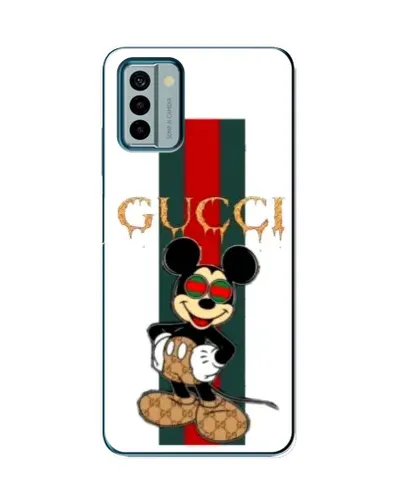 Чехол для Nokia G22 с картинкой «Микки Маус Gucci — полосы»