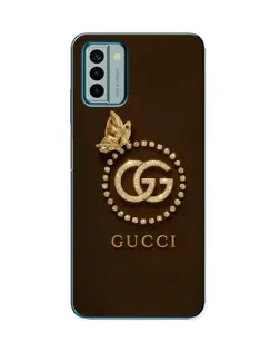 Чехол для Nokia G22 с картинкой «Gucci — золотая бабочка»