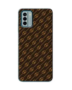 Чехол для Nokia G22 с картинкой «Gucci — золотые диагонали»