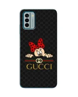Чехол для Nokia G22 с картинкой «Минни Маус Gucci — черный»