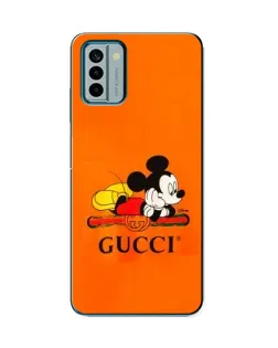 Чохол для Nokia G22 з картинкою «Міккі Маус Gucci — помаранч»