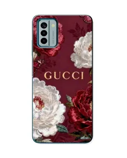 Чохол для Nokia G22 з картинкою «Gucci — бордові троянди»