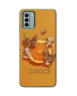 Чохол для Nokia G22 з картинкою «Gucci — золоті метелики»