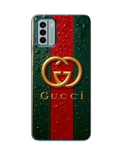 Чохол для Nokia G22 з картинкою «Gucci — фірмова смуга та золото»