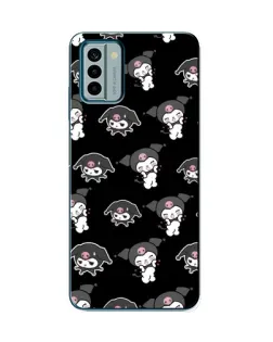 Чехол для Nokia G22 с картинкой «Черный паттерн Kuromi»