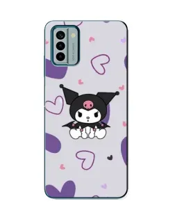 Чехол для Nokia G22 с картинкой «Kuromi и лавандовые сердца»