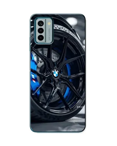Чехол для Nokia G22 с картинкой «Колесо BMW вблизи»