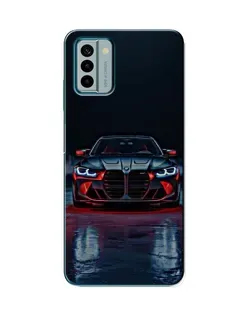 Чехол для Nokia G22 с картинкой «BMW на мокрой дороге»