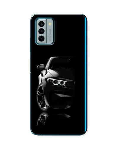 Чехол для Nokia G22 с картинкой «Силуэт BMW в темноте»