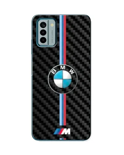 Чехол для Nokia G22 с картинкой «Эмблема BMW и карбон»