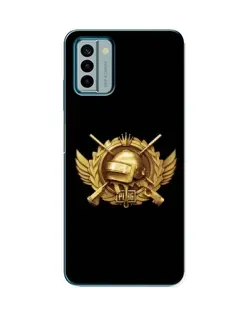 Чехол для Nokia G22 с картинкой «PUBG — оранжевый градиент»