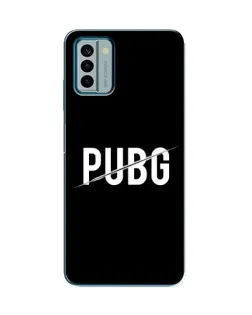 Чехол для Nokia G22 с картинкой «PUBG — белый логотип»