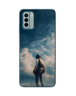 Чехол для Nokia G22 с картинкой «Герой PUBG на скале»