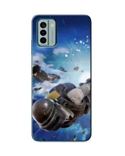 Чехол для Nokia G22 с картинкой «Десант PUBG — прыжок»
