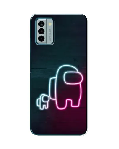 Чехол для Nokia G22 с картинкой «Among Us неон-арт»